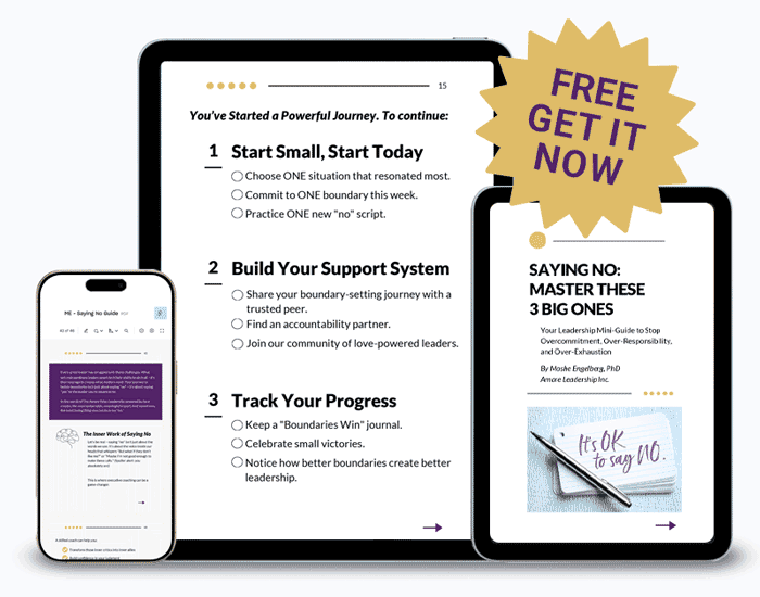 Saying no - Moshe's ebook leadership guide